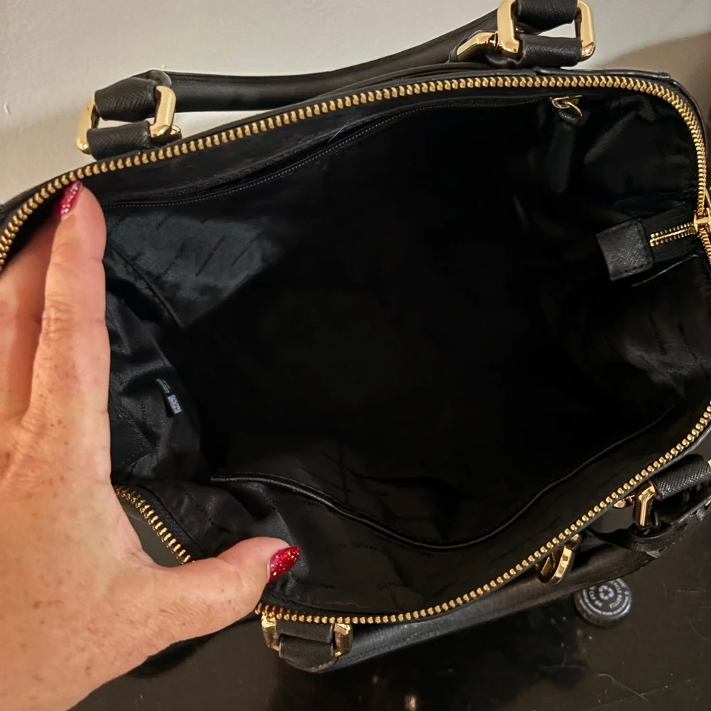 Michael Kors Black Satchel with Gold Accents - Picture 2 of 2